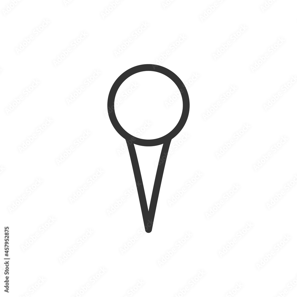 Poster outline design of navigation icon.