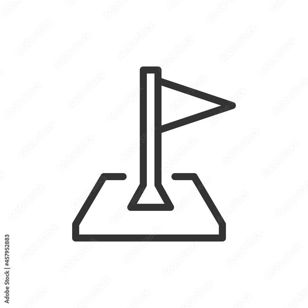 Poster vector navigation line icon.