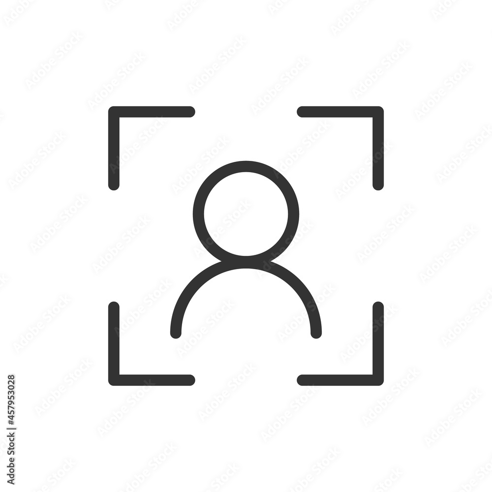 Poster simple targeting line icon.