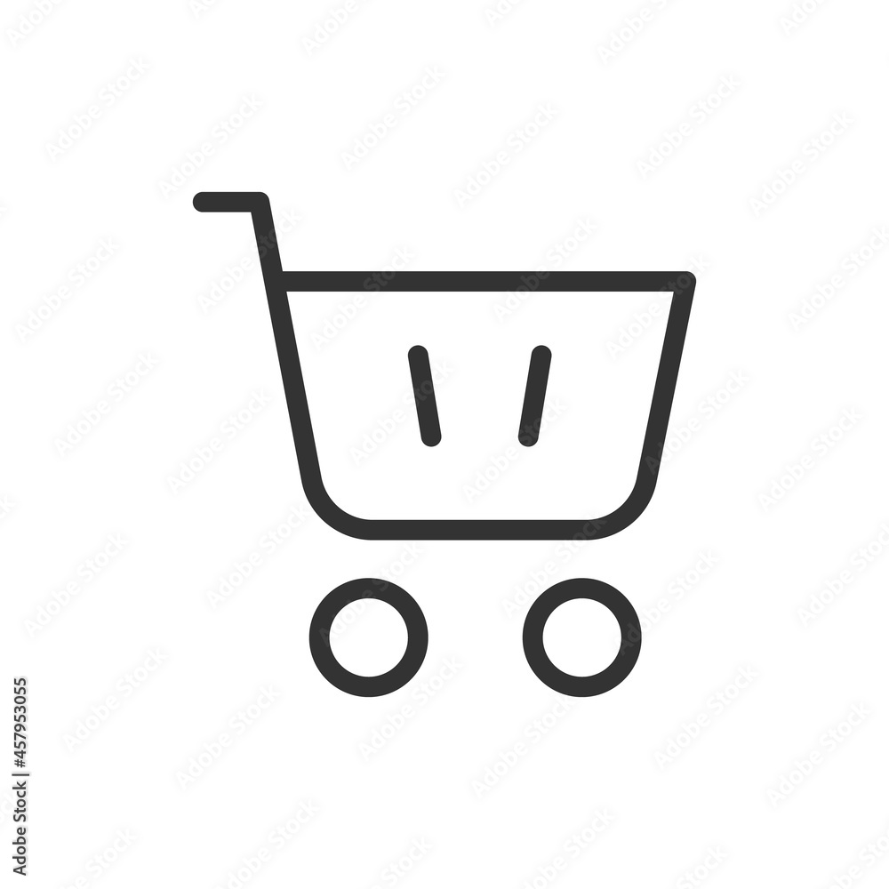 Canvas Prints Premium shopping cart line icon for app, web and UI.