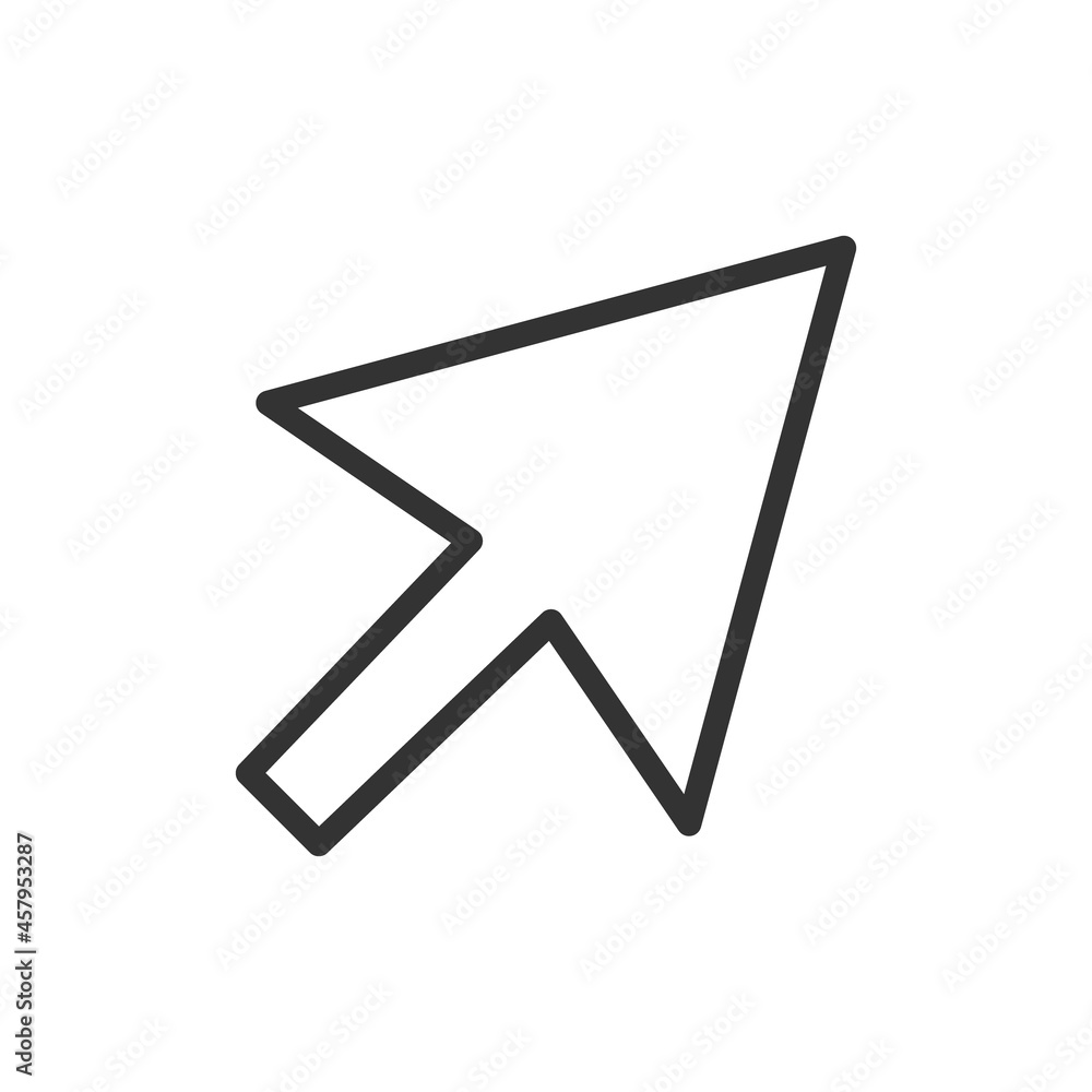 Poster outline design of cursor icon.