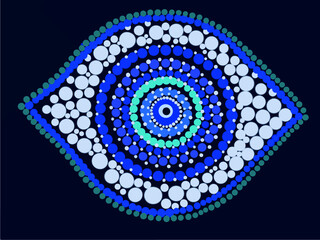 evil eye vector - symbol of protection - blue turkish