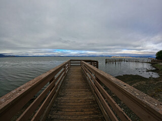 Fototapeta premium Old pier at Clear lake California 