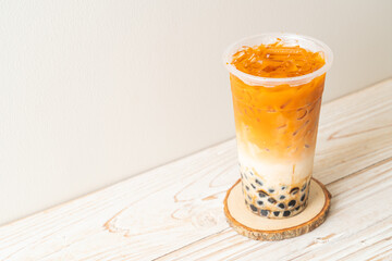 Thai milk tea with bubble