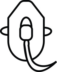 oxygen mask icon, vector illustration