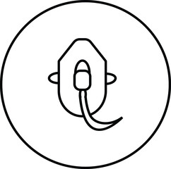 oxygen mask icon, vector in illustration