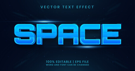 Space text, editable text effect style template