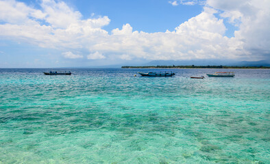 Beautiful seascape at summer on Lombok Island