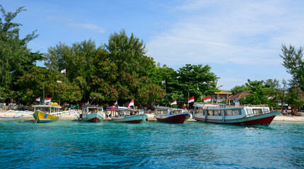 Fototapeta na wymiar Beautiful seascape at summer on Lombok Island
