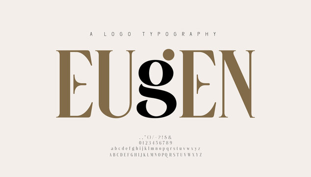Elegant alphabet letters font and number. Classic Lettering Minimal Fashion Designs. Typography modern serif fonts regular decorative vintage retro concept. vector illustration