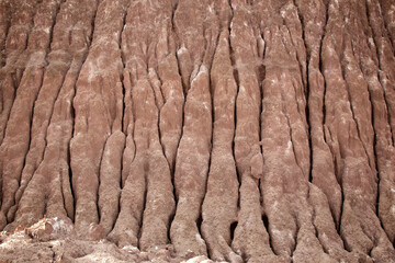 Rain water erodes mountain soils, landslides