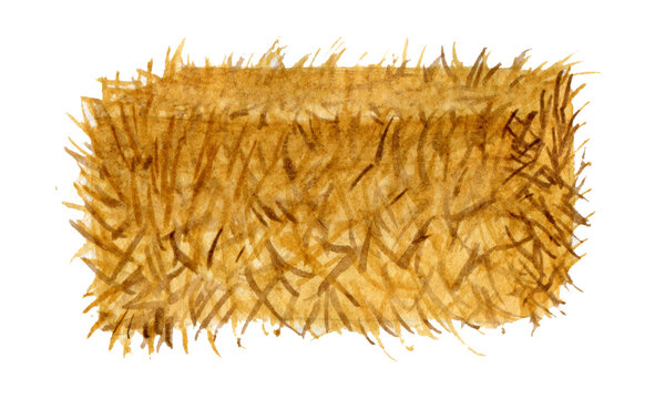 recommend clip art: Watercolor haystuck illustration. Hand drawn rural element art. Isolated clipart element on white background