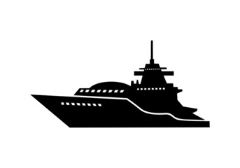 Obraz premium Warship design illustration vector eps format , suitable for your design needs, logo, illustration, animation, etc.