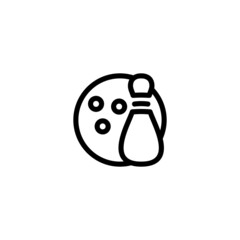 Bowling Ball with Pin Sport Monoline Symbol Icon Logo for Graphic Design, UI UX, Game, Android Software, and Website.