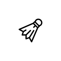 Shuttlecock Sport Monoline Symbol Icon Logo for Graphic Design, UI UX, Game, Android Software, and Website.