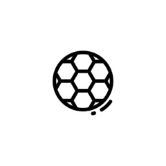Fototapeta premium Soccer Ball Sport Monoline Symbol Icon Logo for Graphic Design, UI UX, Game, Android Software, and Website.