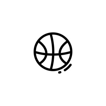 recommend clip art: Basket Ball Sport Monoline Symbol Icon Logo for Graphic Design, UI UX, Game, Android Software, and Website.