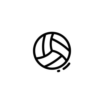Volley Ball Sport Monoline Symbol Icon Logo for Graphic Design, UI UX, Game, Android Software, and Website.