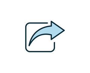 Share premium line icon. Simple high quality pictogram. Modern outline style icons. Stroke vector illustration on a white background. 