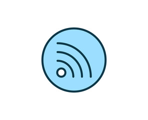 Wireless premium line icon. Simple high quality pictogram. Modern outline style icons. Stroke vector illustration on a white background. 