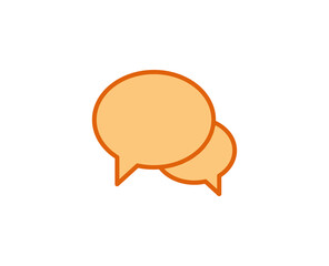 Speech bubble line icon. High quality outline symbol for web design or mobile app. Thin line sign for design logo. Color outline pictogram on white background