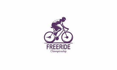 Fototapeta na wymiar Detailed bike cycling logo template vector