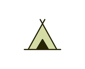 Tent premium line icon. Simple high quality pictogram. Modern outline style icons. Stroke vector illustration on a white background. 