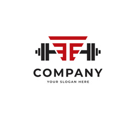 Letter ET fitness vector logo design, Creative minimalist icon logo symbol