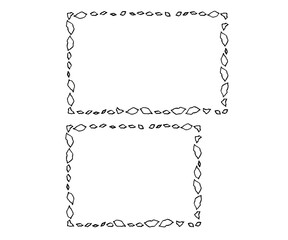 冬のリーフ飾り罫イメージ