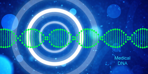 3d render of dna structure, abstract background