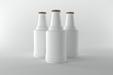 3D Rendered Bottles Mockup Template