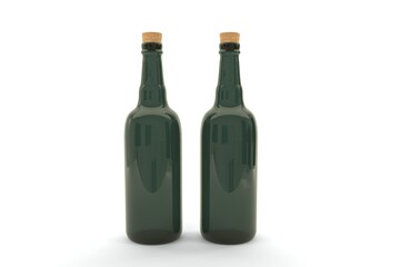 3D Rendered Bottles Mockup Template