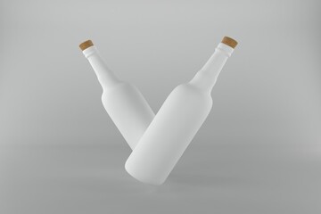 3D Rendered Bottles Mockup Template