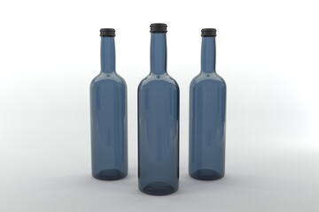 3D Rendered Bottles Mockup Template