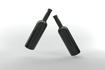 3D Rendered Bottles Mockup Template