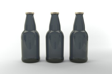 3D Rendered Bottles Mockup Template