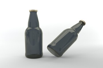 3D Rendered Bottles Mockup Template
