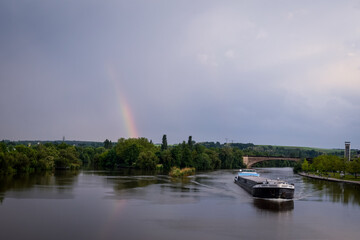 Naklejka na ściany i meble rainbow over the river