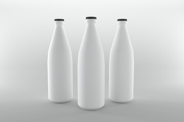 3D Rendered Bottles Mockup Template