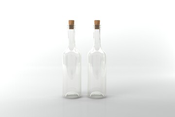 3D Rendered Bottles Mockup Template
