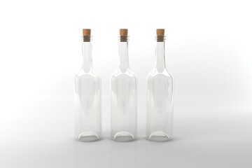 3D Rendered Bottles Mockup Template