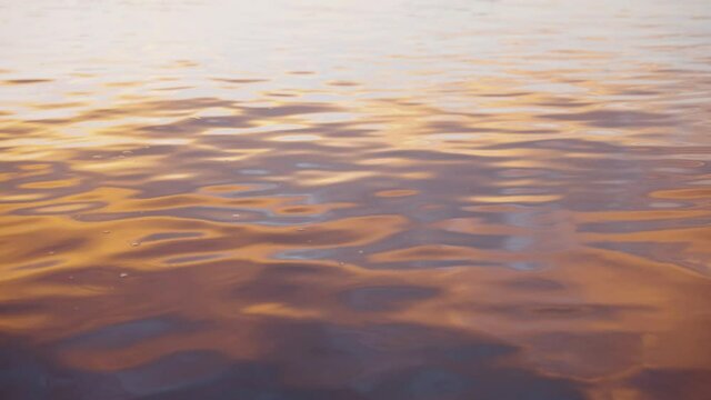 Sunset on water abstract background, Nagara River Gifu Japan