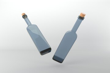 3D Rendered Bottles Mockup Template