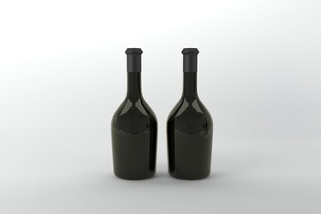 3D Rendered Bottles Mockup Template