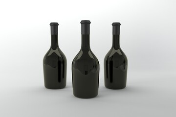 3D Rendered Bottles Mockup Template
