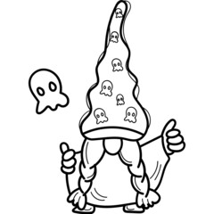 halloween_ghost gnome line icon