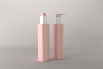 3D Rendered Bottles Mockup Template