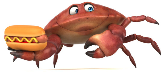 Fun crab - 3D Illustration