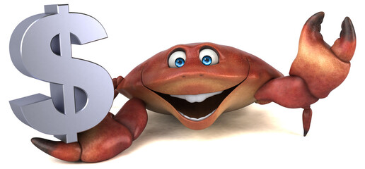 Fun crab - 3D Illustration