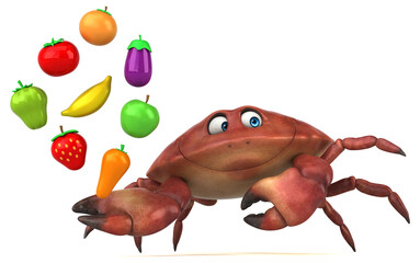 Fun crab - 3D Illustration